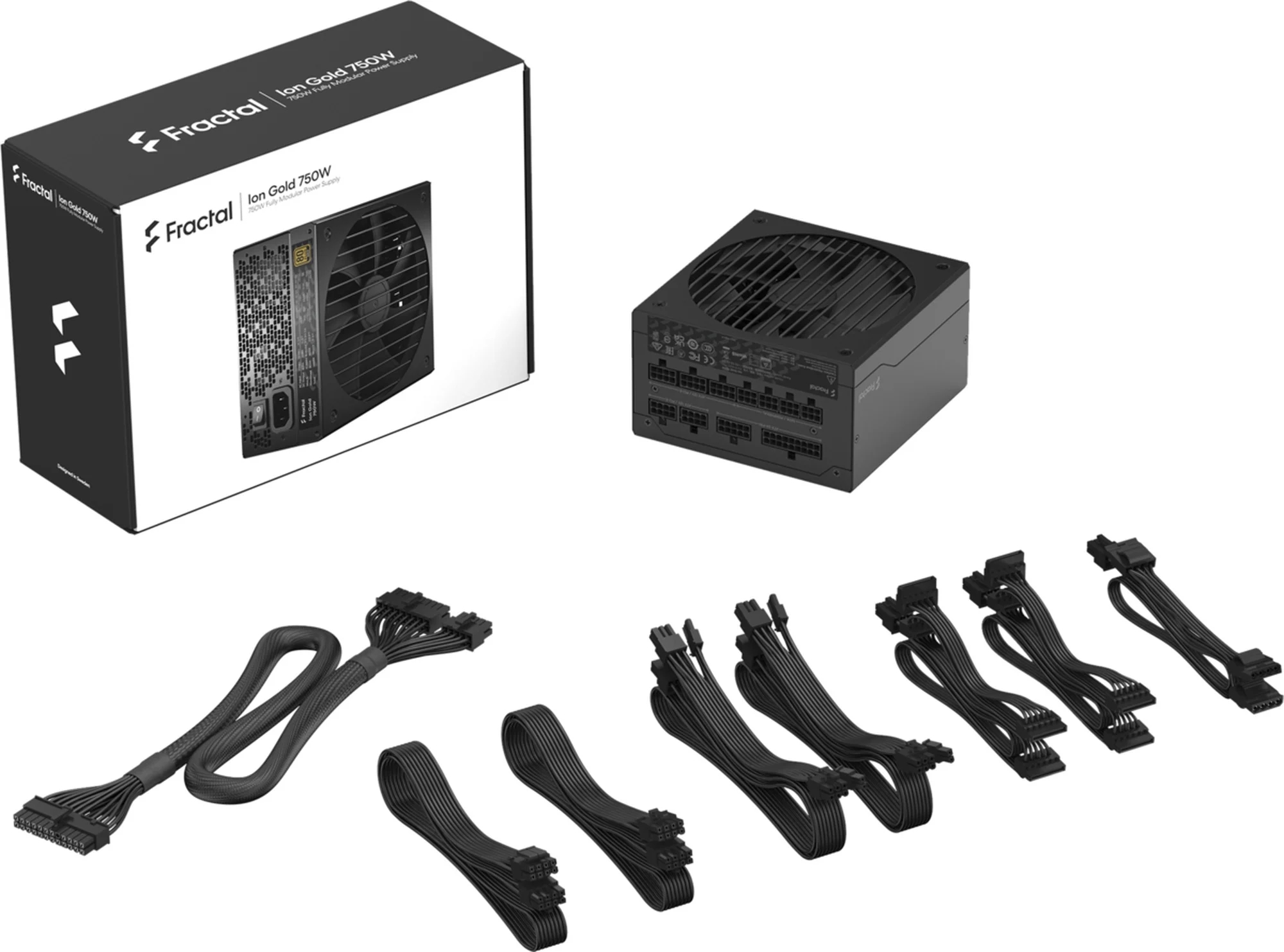 Fractal Design ION Gold 750W – pilnai modulinis 750W maitinimo blokas